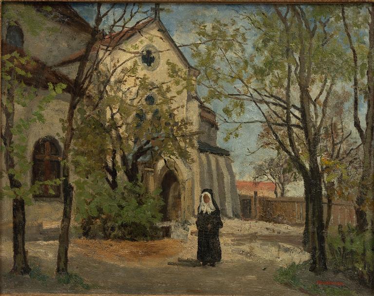 Carl Skånberg, Utanför kyrkan, Frankrike.