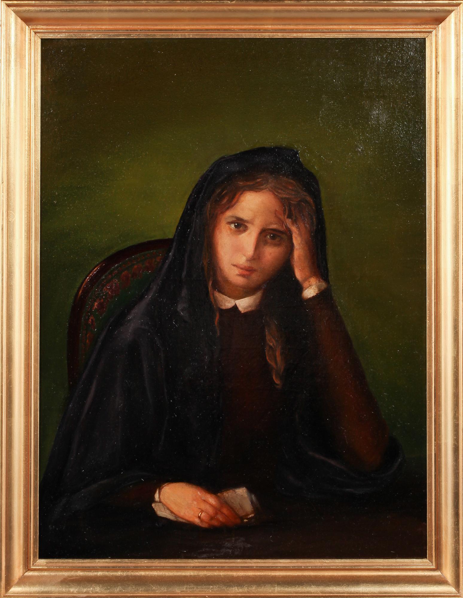 OKÄND KONSTNÄR, olja på duk, 1800-tal.