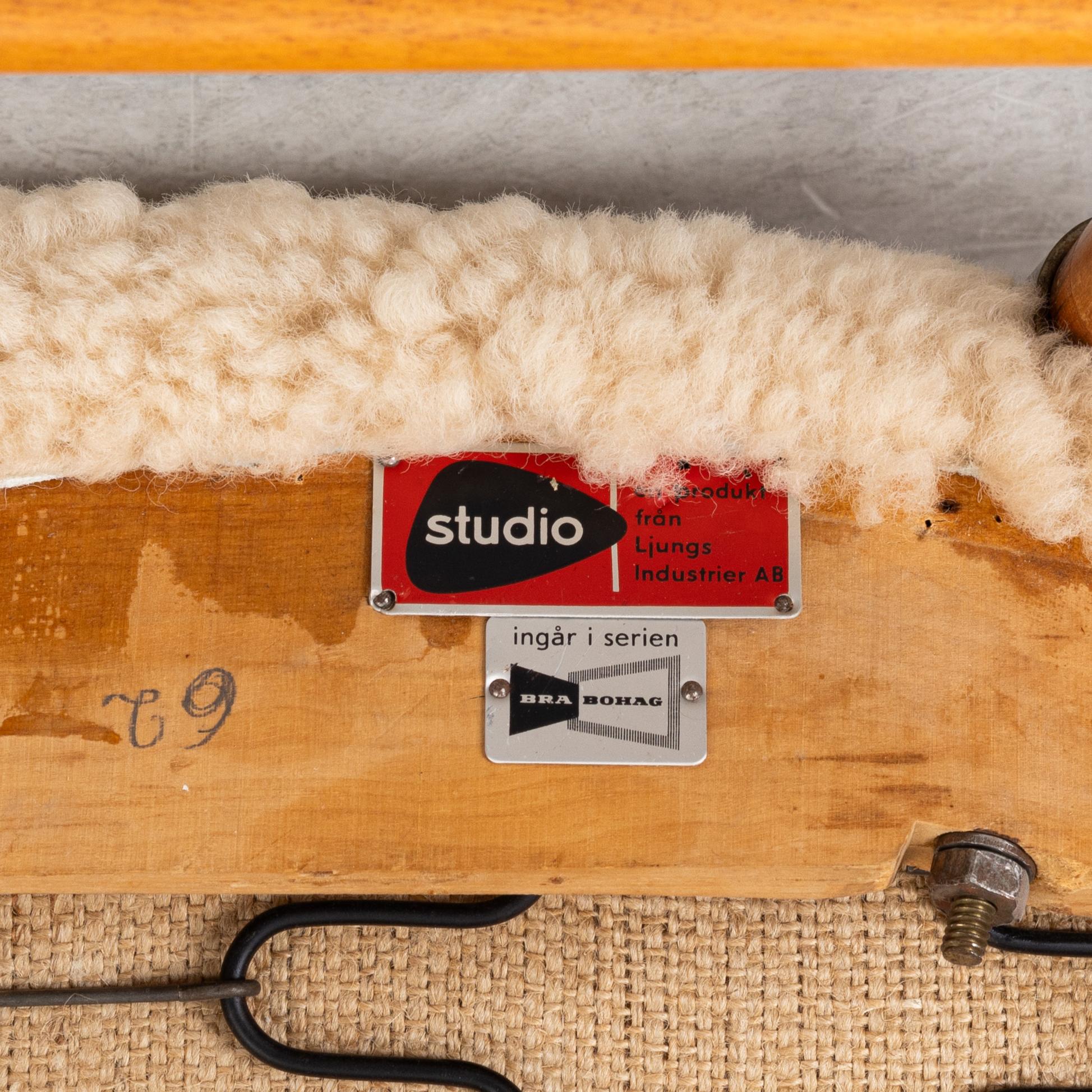 Alf Svensson, a pair of TeVe armchairs,  Studio Ljung's industries, Malmö, 1950s.