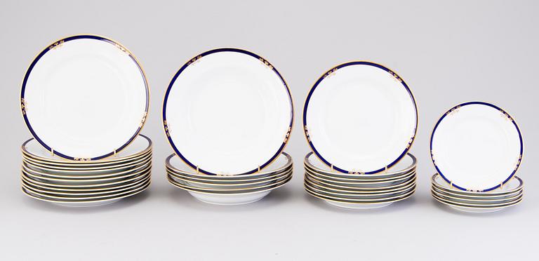 DINNERWARE SET, 36 pcs, porcelain, AB-model, Arabia, Finland 1928-32.