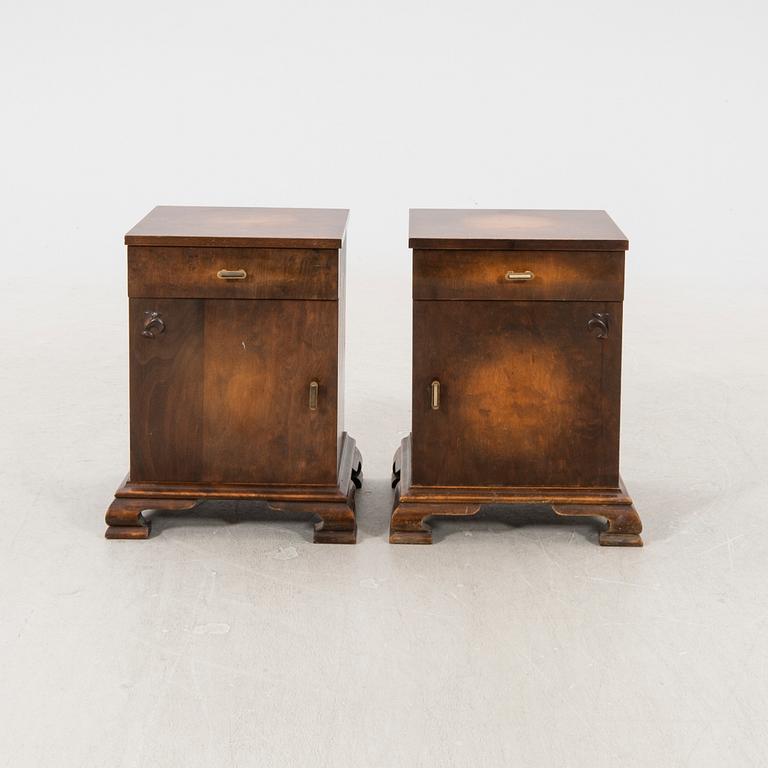 A pair of Art Deco  bedside tables first half of the 20th century.