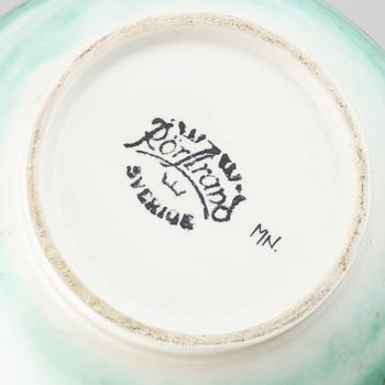 Gunnar Nylund & Heidi Heimann, a set of one ceramic vase, two dishes and a bowl for Rörstrand.