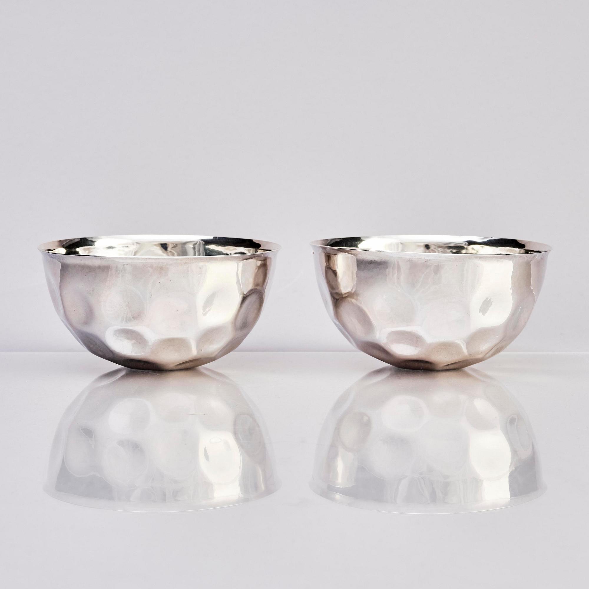Bengt Liljedahl, a pair of sterling silver candlesticks, Stockholm 1970.