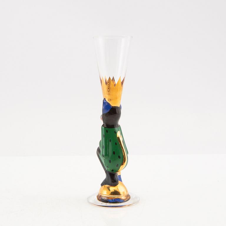 Gunnar Cyrén, schnapps glasses known as "devil's glasses" from the "Nobel Orrefors" series.