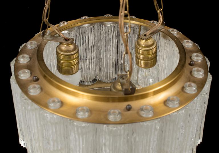 A pair of 1970´s brass ceiling lights. Hieght ca 23 cm.