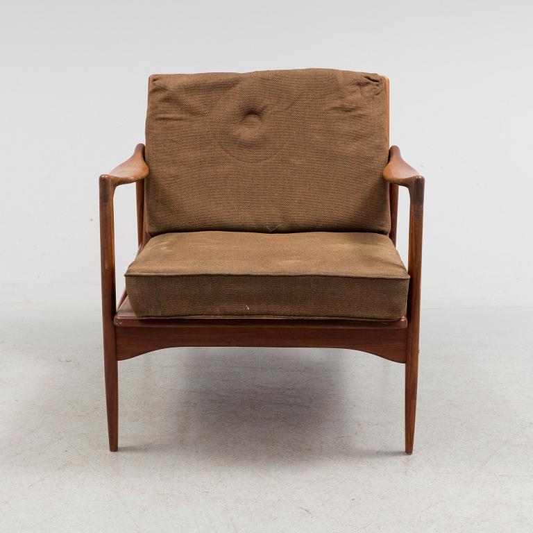 IB KOFOD LARSEN, a 'Kandidaten' teak easy chair from OPE möbler, 1960's.