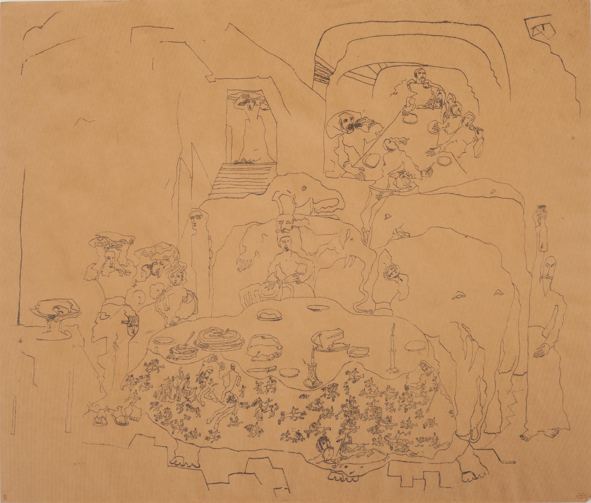 CARL FREDRIK HILL, efter, mapp med sex st offsettryck, utgiven i samarbete med Malmö Museum 1974.