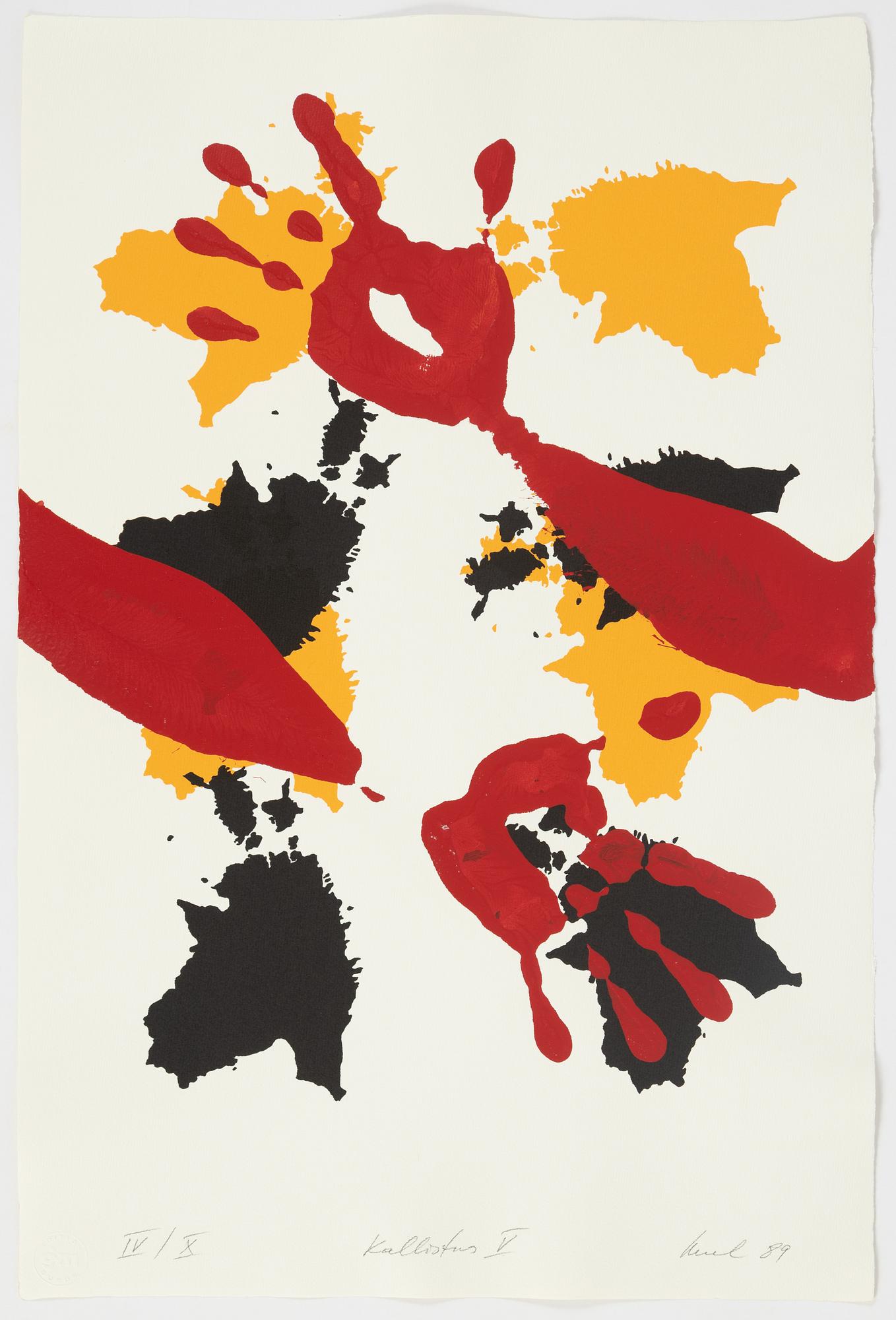 Raul Meel, portfolio with 6 silkscreen in colours, 1989, signed IV/X.