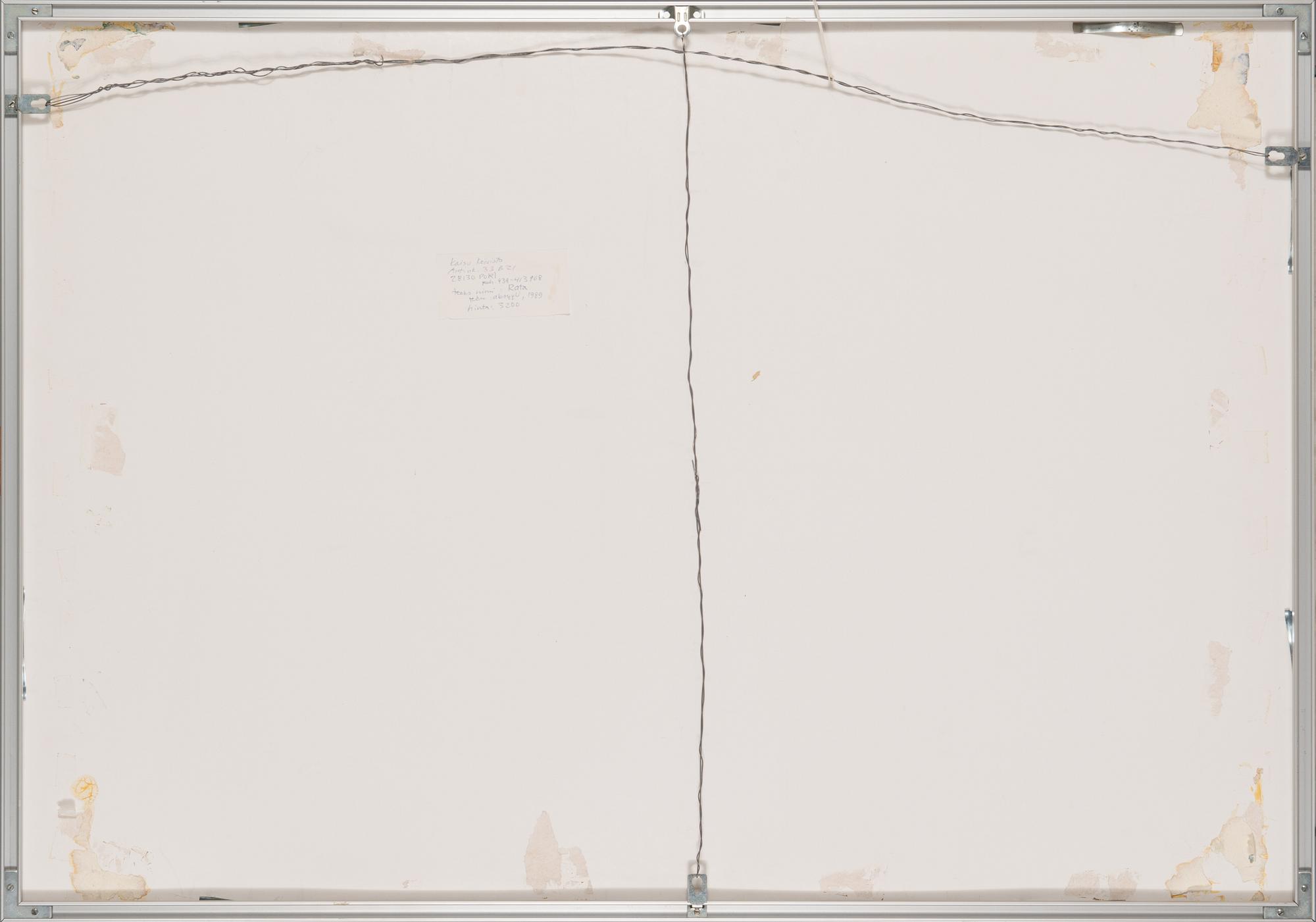 Kaisu Koivisto, akryl på papper, signerad och daterad 1989.