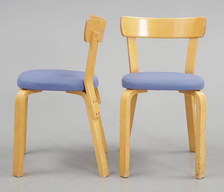 STOLAR, 6 st, modell 69, Alvar Aalto, Artek, Formgiven 1935.