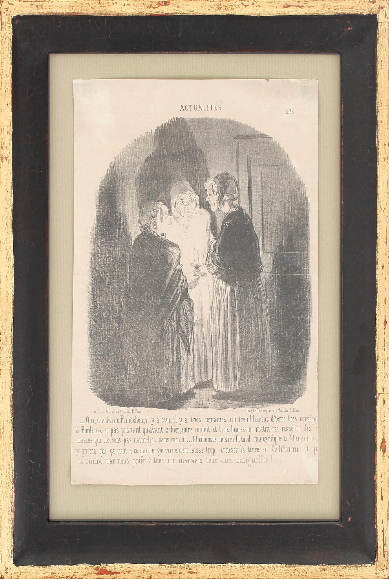 HONORÉ DAUMIER, litografier, 3 st.