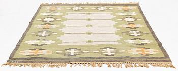 Matta, rölakan, signerad JK, ca 237 x 173 cm.