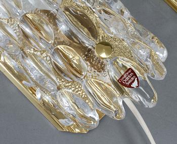 VÄGGLAMPOR, ett par, Carl Fagerlund, Orrefors, 1900-talets andra hälft.