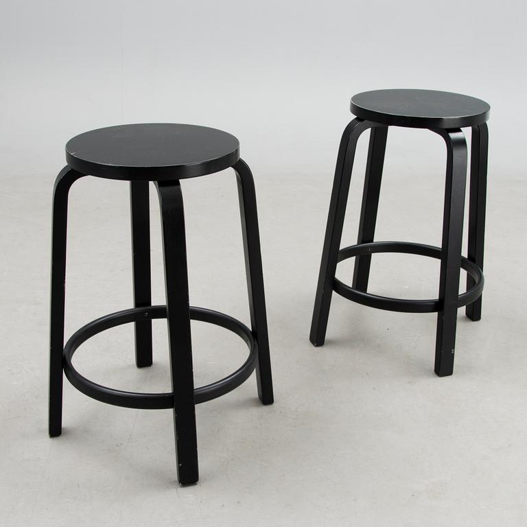 Two Model 64 High Chairs by Artek, 21st Century.