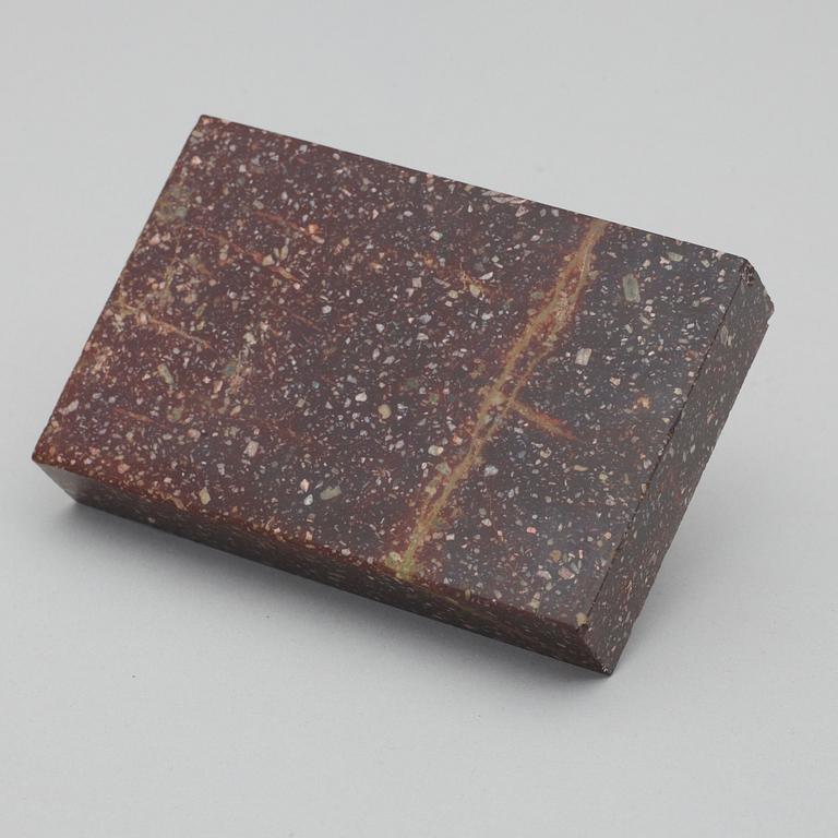 A Swedish porphyry 19th century paper weight.