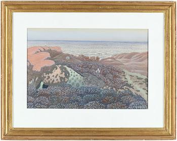 Oskar Bergman · OSKAR BERGMAN, gouache, signerad.