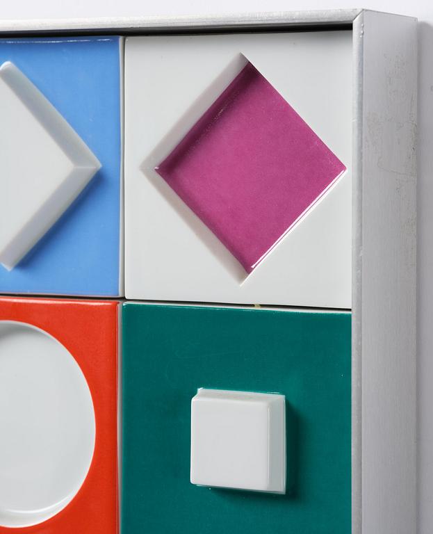 Victor Vasarely, a porcelain wall relief, Rosenthal Studio Linie, Germany, ed. 8/75.