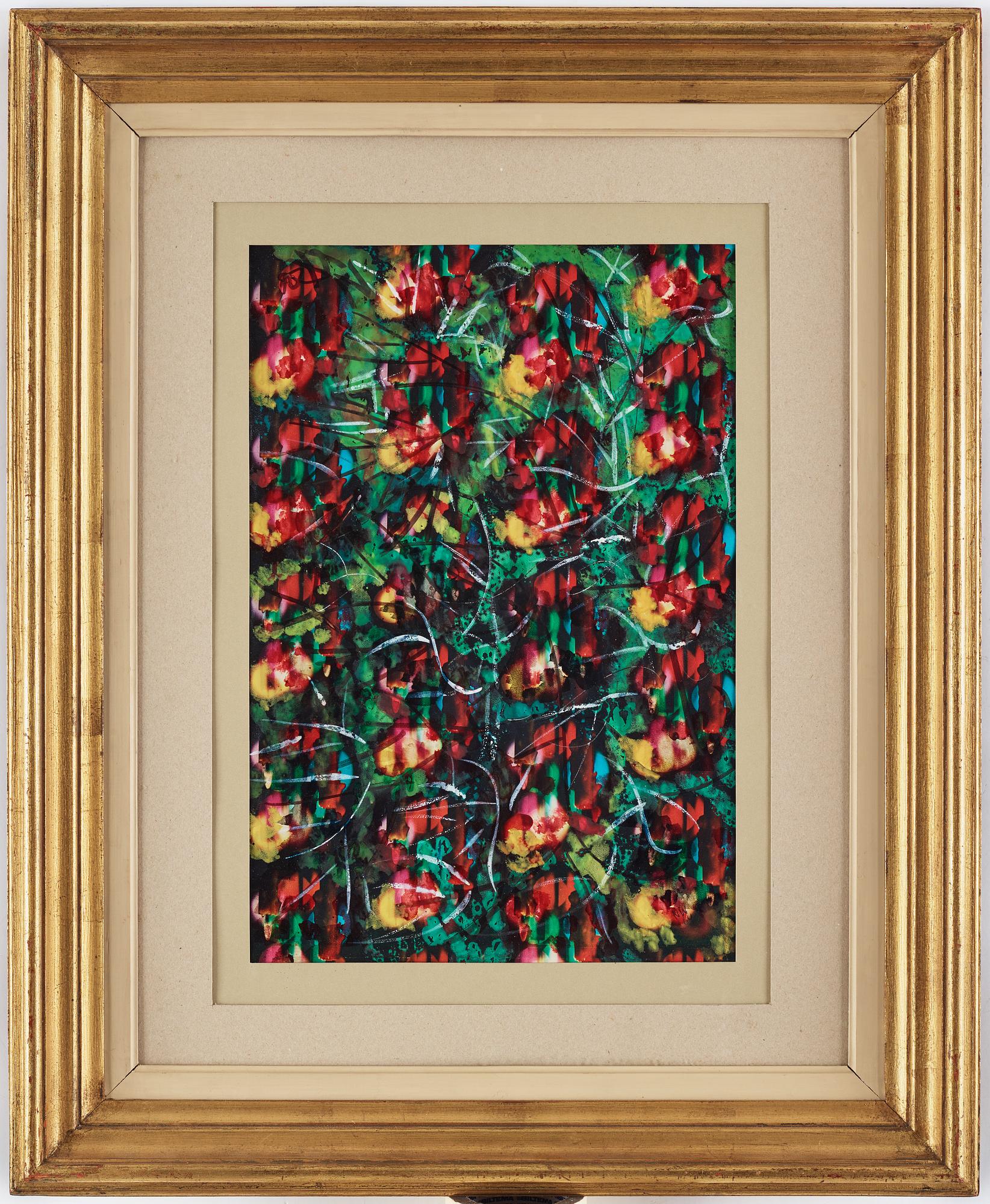 NELL WALDEN, mixed media on paper, signed and dated -64.