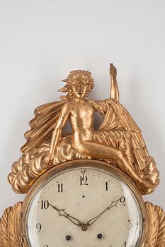 VÄGGPENDYL, av Jonas Cederlund, Stockholm. Empire, 1800-talets början.