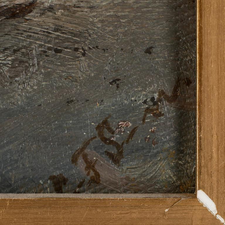 OKÄND KONSTNÄR, olja på duk, otydligt signerad, 1900-tal.