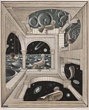 342. Maurits Cornelis Escher, ”Other world”.