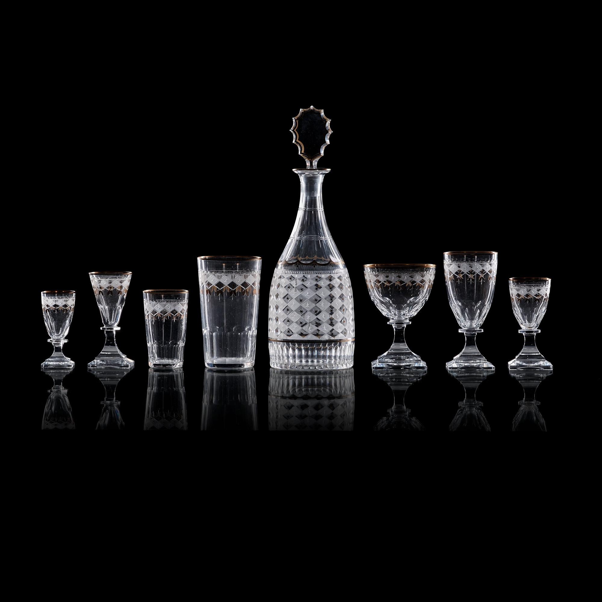 A Swedish Kosta 'Junior' glass service, 20th Century. (72 pieces).