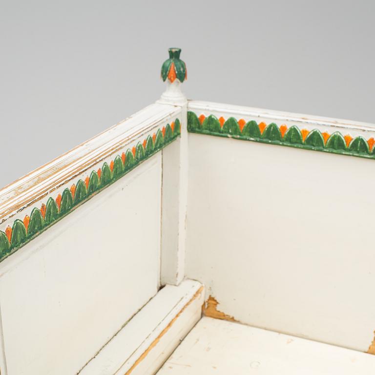 A early 19th century Swedish folk art folding bed from Forsa in Hälsingland.