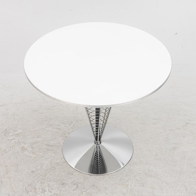 Verner Panton, a "Wire Cone" table, Fritz Hansen, Denmark, 1989.