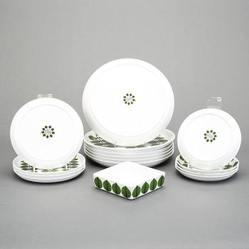 SERVISDELAR, porslin, 11+4 delar, "Berså", Stig Lindberg, Gustavsberg.