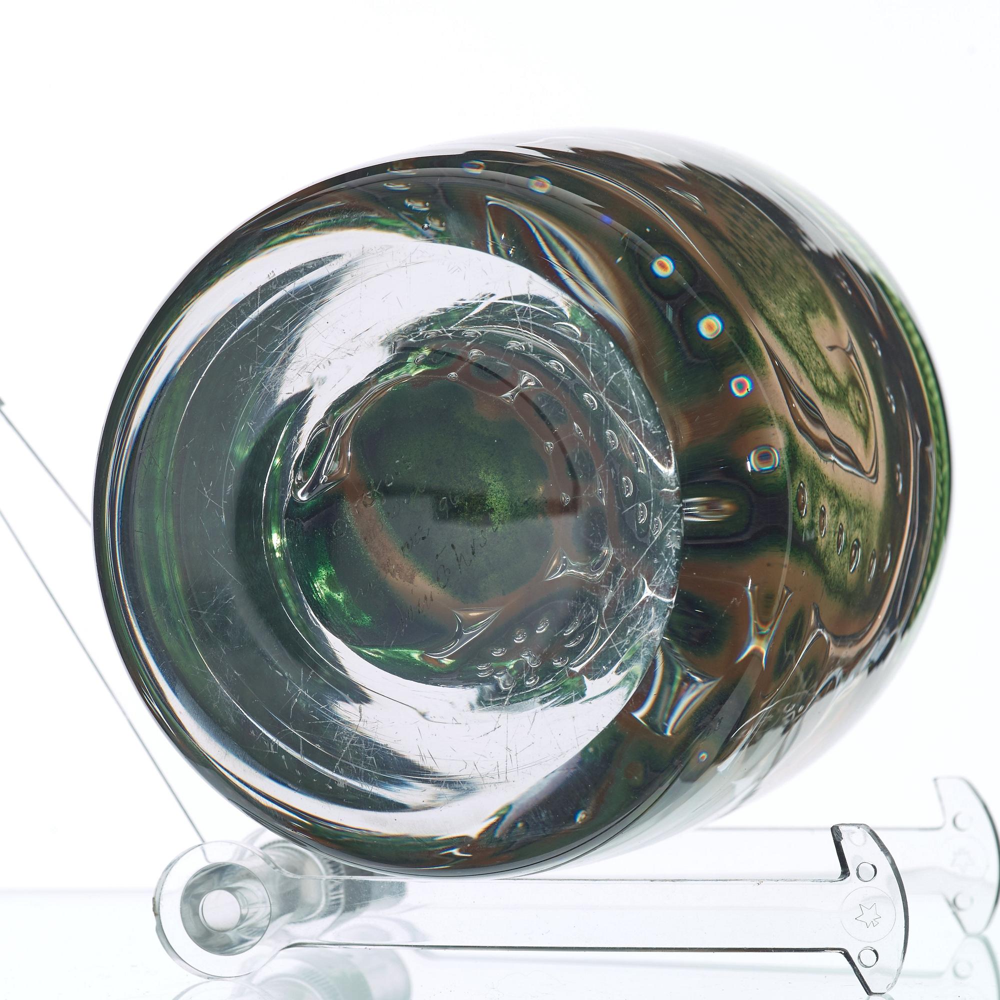 Edvin Öhrström, an 'Ariel' glass vase, Orrefors, Sweden 1953.