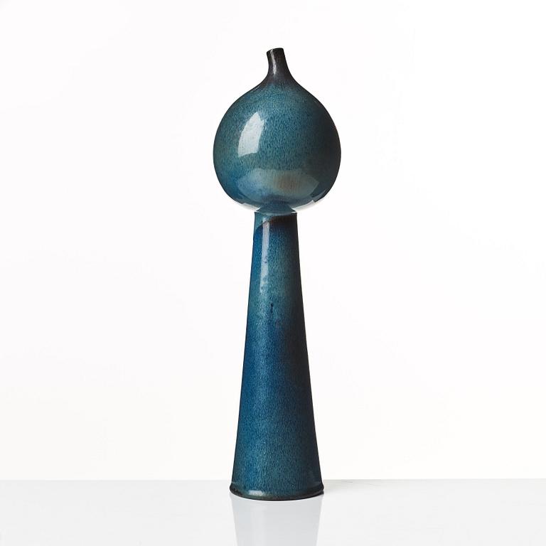 Stig Lindberg, a stoneware vase / sculpture, Gustavsberg studio, Sweden 1950's.