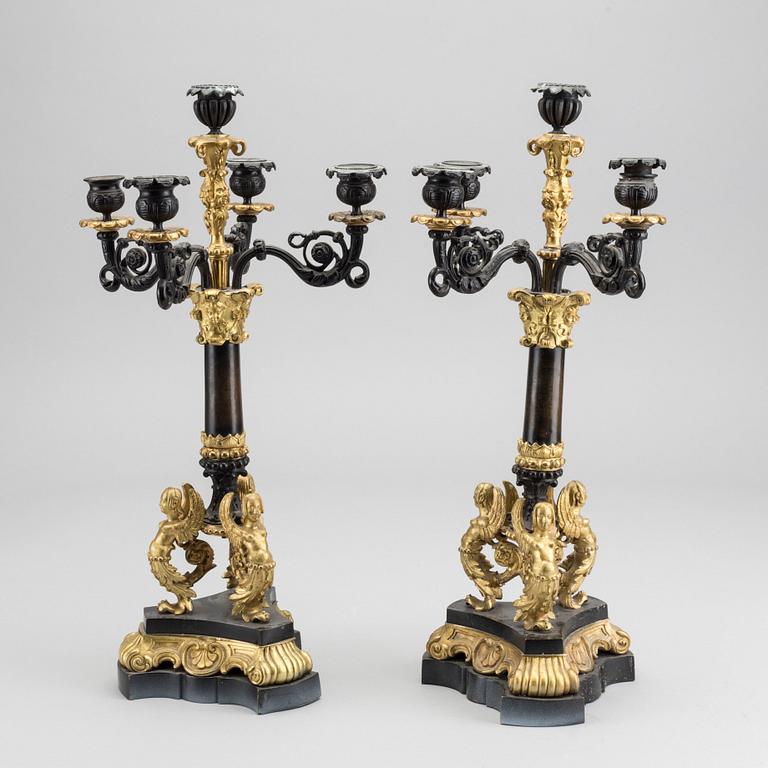 Chandelabra a pair, late 19th century.