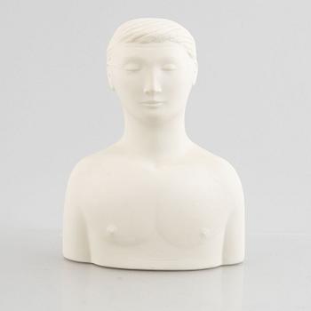 Stig Lindberg, figurin, parian, "Mannen med masken", Gustavsberg.