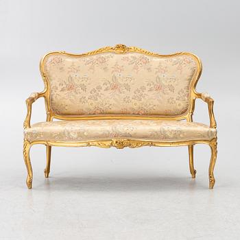 Soffa, rokokostil, 1900-talets första hälft.