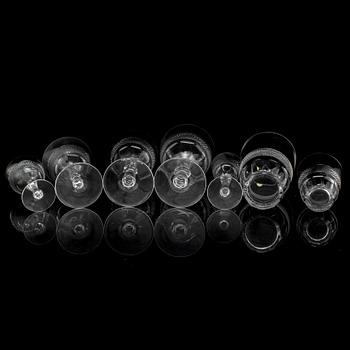 SERVIS, glas, 43 delar, "Rio", Orrefors, 1900-talets andra hälft.