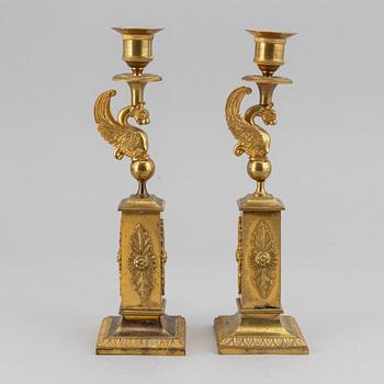 Ljusstakar, ett par empire-stil, 1900-talet början.