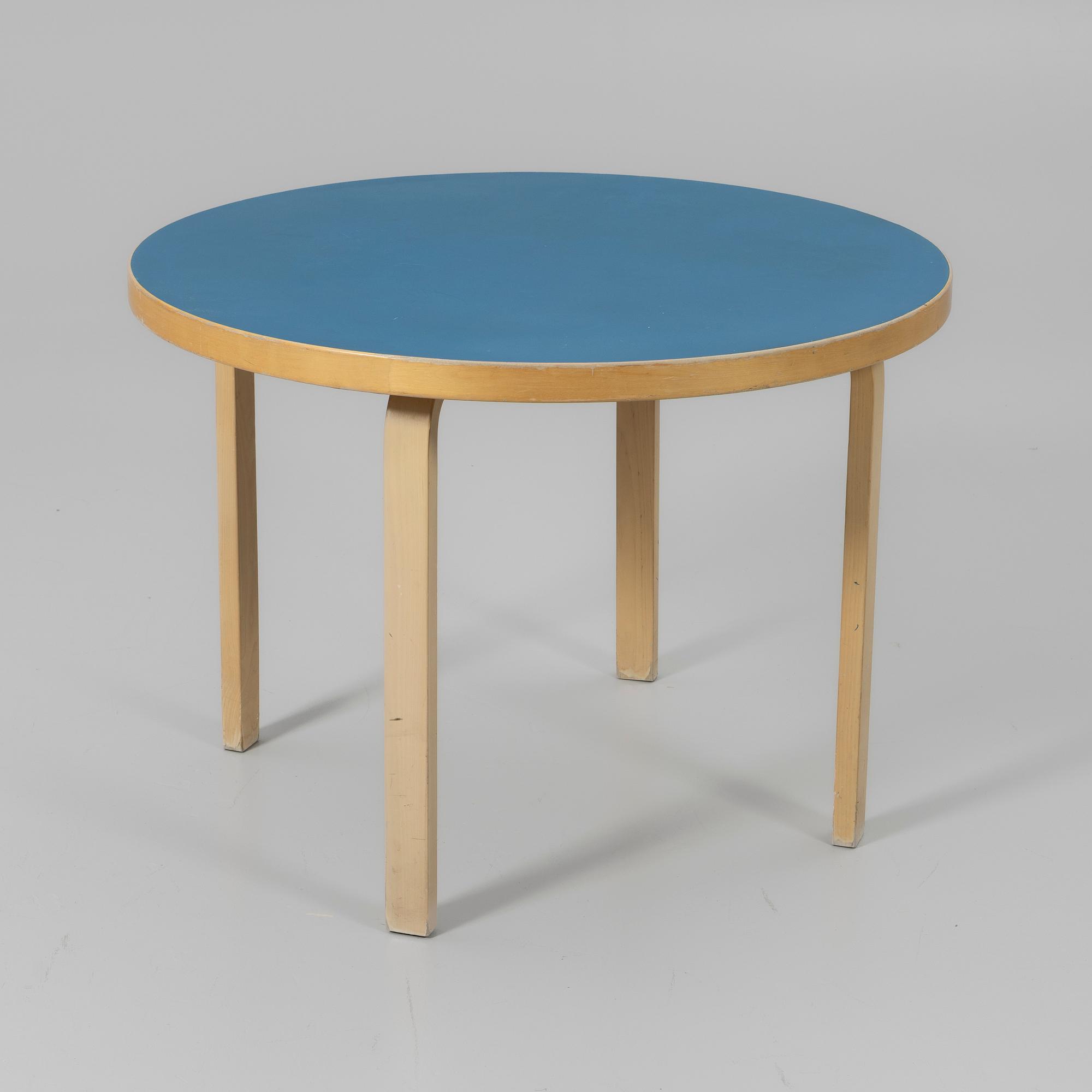 Alvar Aalto, dining table, model 90A, Artek, Finland.