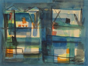 Marcel Mouly, watercolour, signed and dated -52.