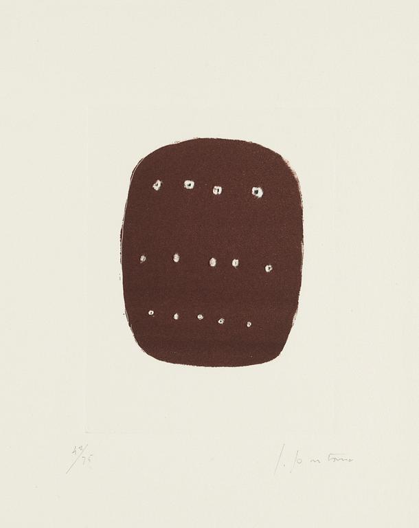 Lucio Fontana, "Dix eaux-fortes. L'Épée dans l'eau" (Alain Jouffroy), from the series; "Antologia internazionale dell'incisione contemporanea".