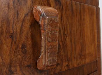 NATTDUKSBORD, ett par, art deco, 1930/1940-tal, England, brickmärkta "SMERDONS FURNISHING SPECIALISTS HAMLET COURT RD WESTCLIFF ON SEA".