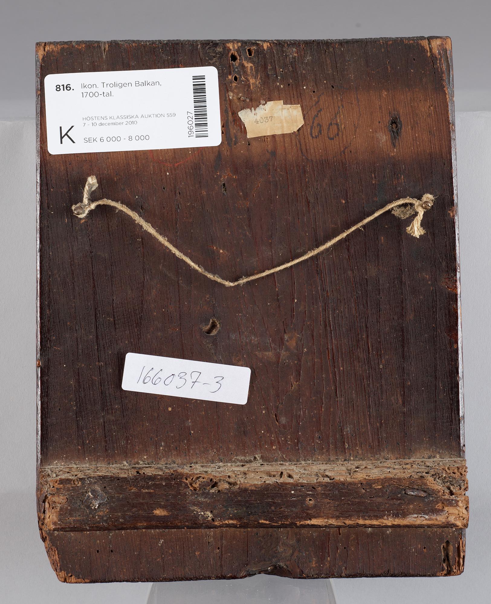 Presumably a Balcan 18th century icon.
