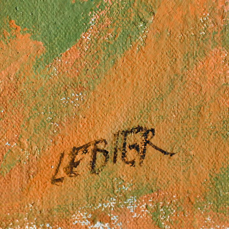 DANIEL LEBIER, olja på duk, signerad.