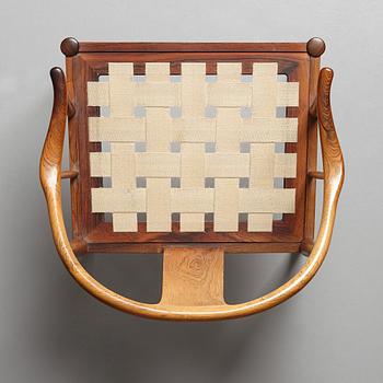 Hans J. Wegner, a palisander 'China Chair', Fritz Hansen, Denmark 1966.