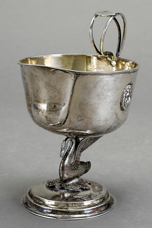 GRÄDDKANNA, silver Carl Petter Åberg, Arboga 1823. Vikt 201 gr.