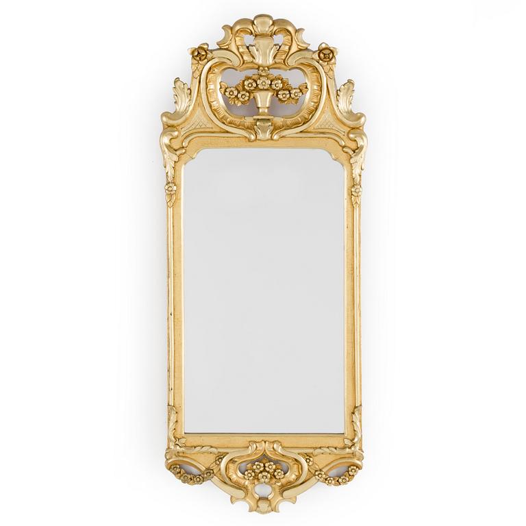 A mid 20th century rococo style mirror.