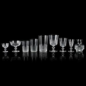 VICKE LINDSTRAND, glasservis, 81 delar, "Diamant", Kosta, 1900-talets mitt.