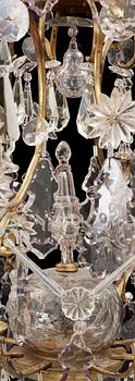 A Rococo 18th Century eight-light chandelier.