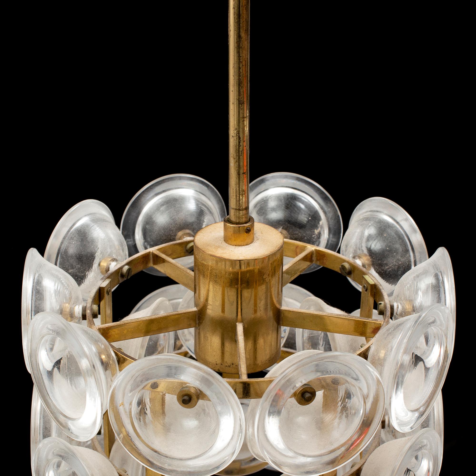 A second half of the 20th century ceiling light by Carl Fagerlund for Orrefors, model RD1846.