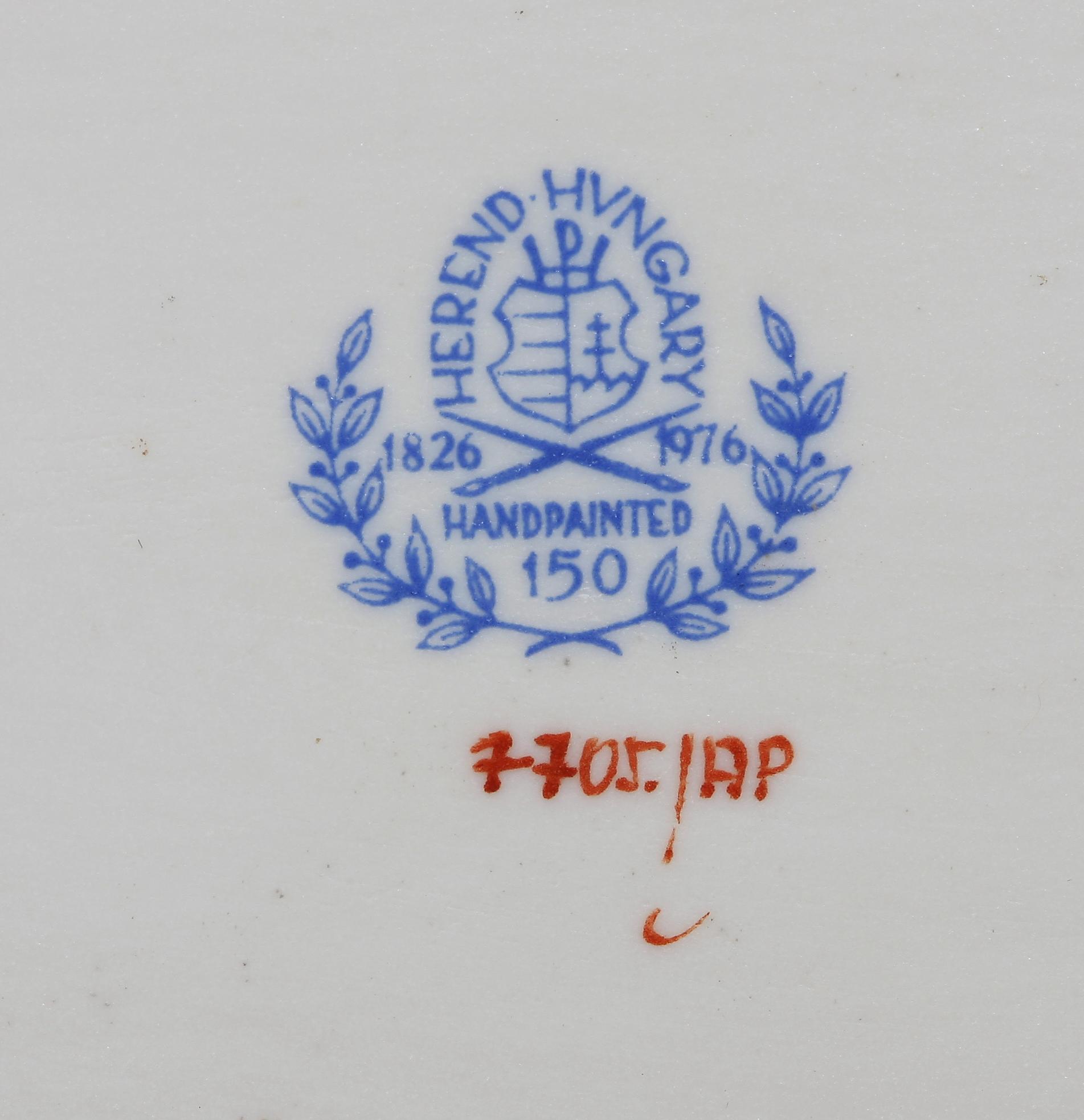 SKRIVBORDSSET, 4 delar, porslin, Herend.