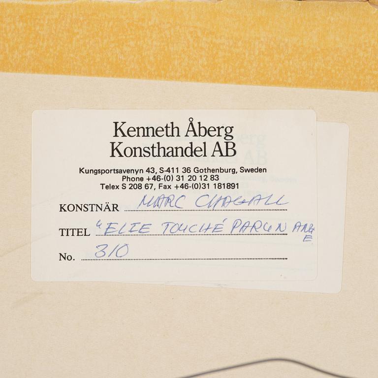 Marc Chagall, "Élie Touché par un Ange", from "La Bible".